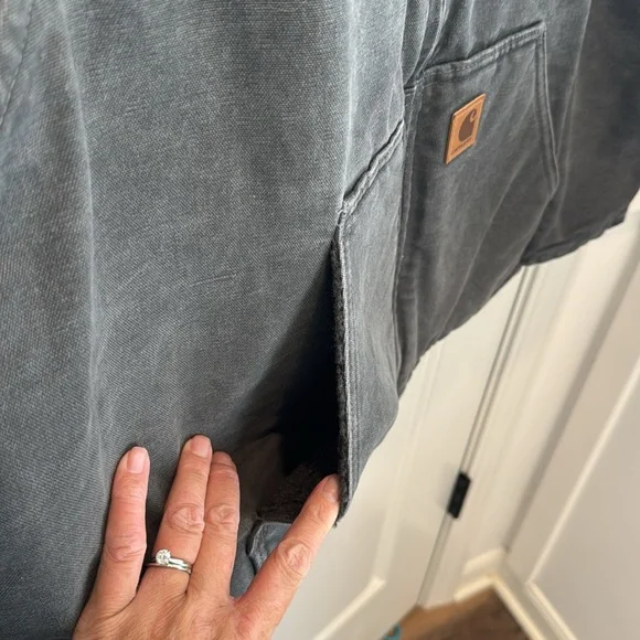 Carhartt Men's Washed Duck Sherpa-Lined Mock-Neck Vest size 2XL - Picture 4 of 11